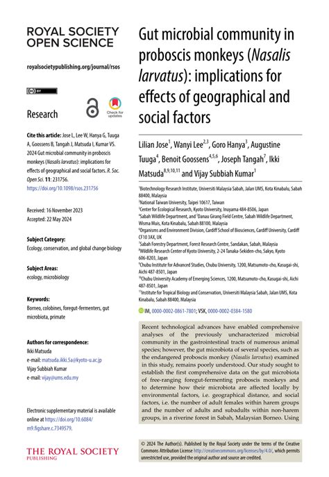 Gut microbial community in proboscis monkeys (Nasalis larvatus ... - muktibox.com