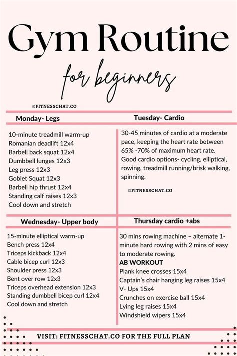 Gym Workout Plan For Beginners - balustradellc
