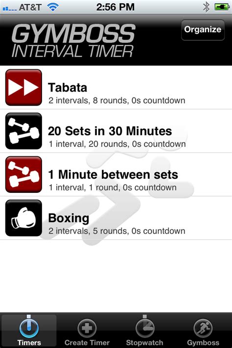 GYMBOSS. Great custom interval app for IPhone : bodyweightfitness