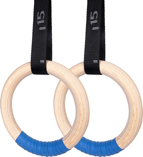 Gymnastics Rings Olympic Rings Wooden Gym Rings 1500lbs with Adjustable ... - balustradellc