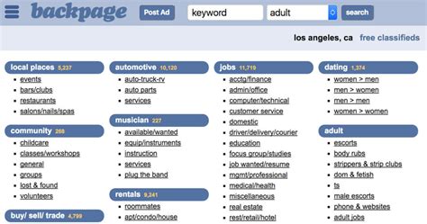 Backpage.com was a free classified ad giant with millions of ad posters posting ads every day. But it was seized suddenly this year. Backpage replacement was sought after by businesses.. Bedpage Filled in the Empty Shoes. Bedpage.com emerged as a perfect Backpage replacement catering to the needs of businesses, especially start-ups. This …. Ga back pages