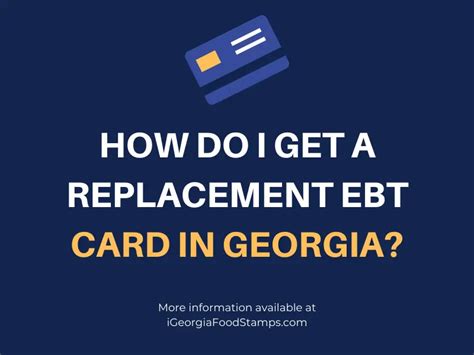 Ga ebt card replacement. Things To Know About Ga ebt card replacement. 