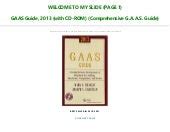 Gaas guide 2013 with cd rom comprehensive g a a s guide. - Investment analysis and portfolio management solution manual.
