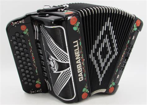 This Gabbanelli accordion has an Italian wood body with special 
