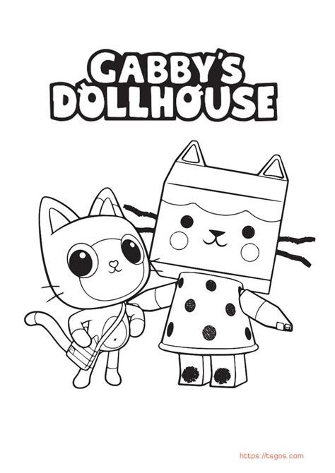Gabby Dollhouse Coloring Pages Printable