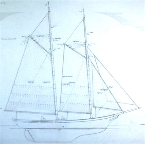 Gaff rigged schooner plans.  There&rsquo;s also a version with a boome...