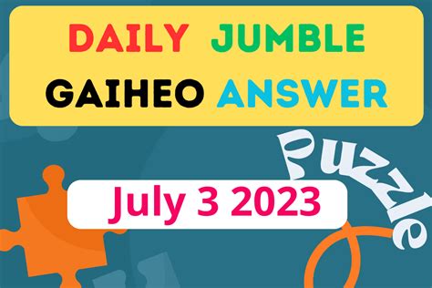 Welcome! Here you will find the answer to GAIHEO Daily Jumble Answer! Daily Jumble is one of the most successful games on the web worldwide. Everyday the game is updated …. 