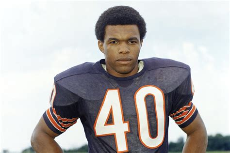 When did Gale Sayers play for the Chicago Bears? Gale Eugene Sayers (born May 30, 1943) is an American former professional football player who earned acclaim both as a halfback and return specialist in the National Football League (NFL). In a brief but highly productive NFL career, Sayers spent seven seasons with the Chicago Bears from 1965 to .... 