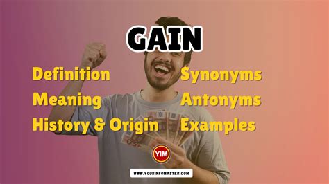 Gain Synonyms and Antonyms - YourDictionary