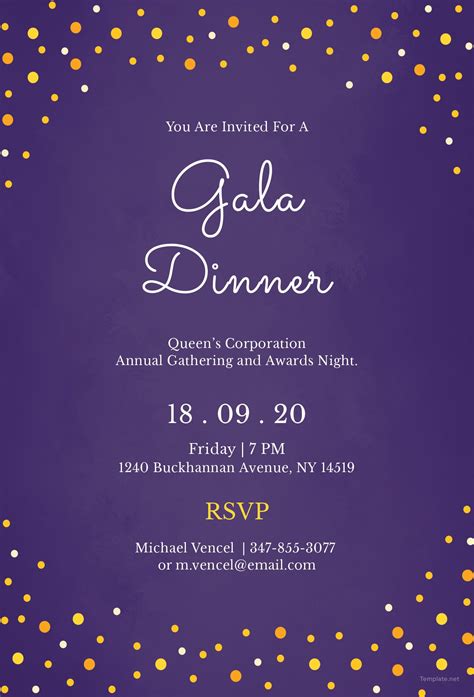 Gala Event Invitation Templates
