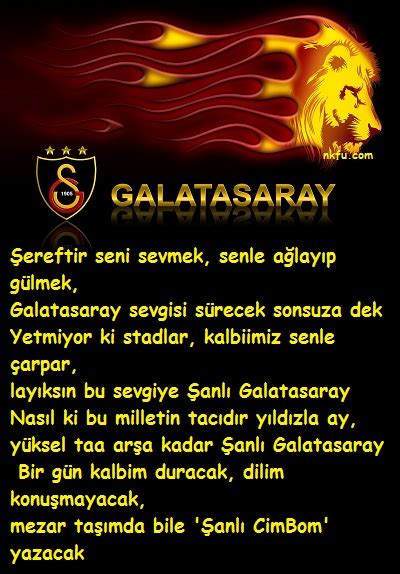 Galatasaray şarkıları sözleri