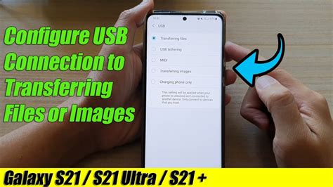 Galaxy S20 S20 How To Set Usb Connection To Transferring Files Android Auto Youtube