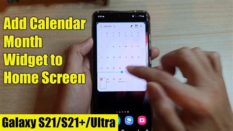Galaxy S21/Ultra/Plus How to Add A Calendar Month Widget To Home