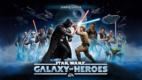 Star Wars™: Galaxy of Heroes is described as 'Collect your favorite Star Wars characters, like Luke Skywalker, Han Solo, Darth Vader, and more, from every era – then conquer your opponents in epic, RPG-style combat. Build mighty teams and craft the best strategy to win battles across iconic locations to become the most' …. 