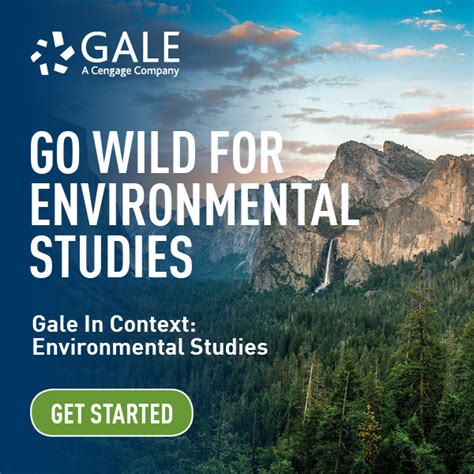 Gale In Context: Environmental Studies provides detailed information on current environmental issues and processes from both a scientific and a social standpoint suitable for high school, undergrad, and graduate students. Reference works, case studies, multimedia materials, newspapers, and magazines provide a wide range of content to support .... 