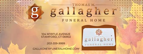Gallagher stamford ct.  Gallagher & Son Funeral Home The funeral service is an important point ...