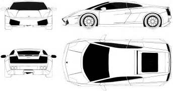 Gallardo LP550 Blueprint Download free blueprint for 3D modeling