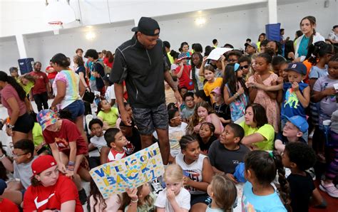 Gallery:  Dorchester native and NBA star, Bruce Brown visits campers