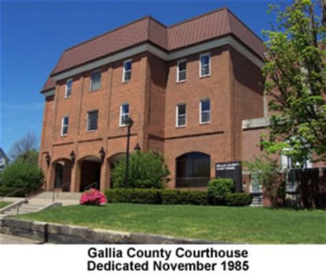 Find Gallia County, OH court records and services. Access online records, search arrest warrants, and find criminal and civil court records. Request court transcripts. Use our directory to navigate the court records database, access free online records, and get courthouse information, including jury duty and e-filing services.
