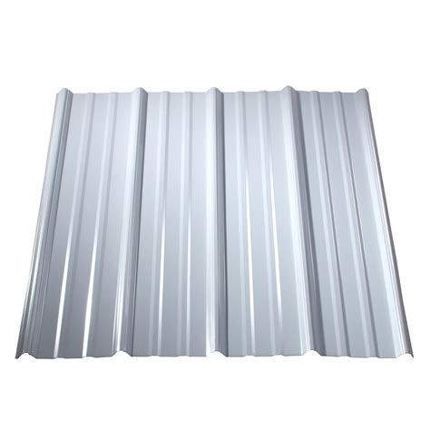 Union Corrugating 2.16-ft x 12-ft Ribbed Silver Galvanized Stee