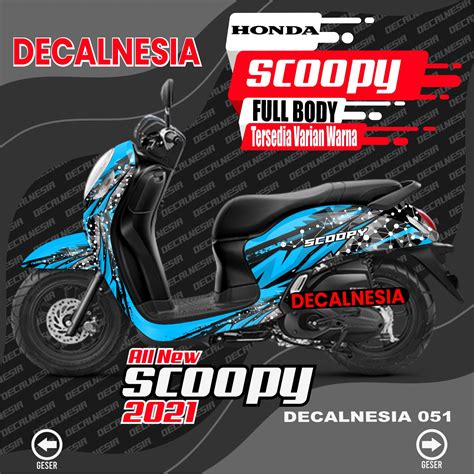 Gambar stiker motor scoopy full body