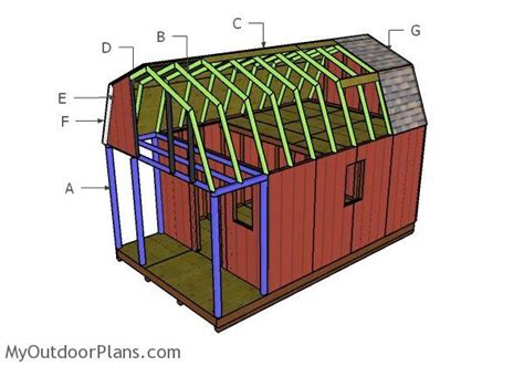 Gambrel Small Cabin Roof Plans MyOutdoorPlans