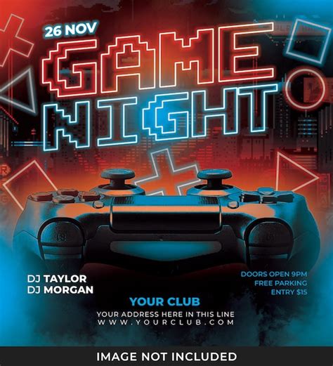 Game Night Flyer PSD Template ExclusiveFlyer
