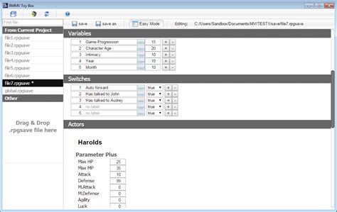 Game Save Editor RPG Maker save editor