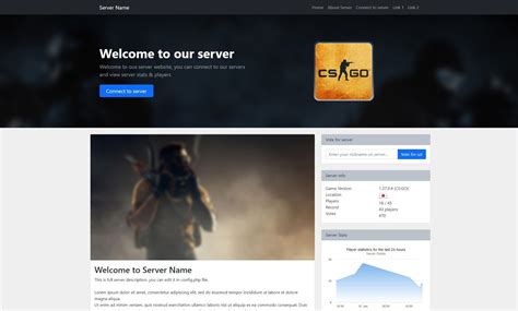 Game Template with Server info (PHP+HTML)
