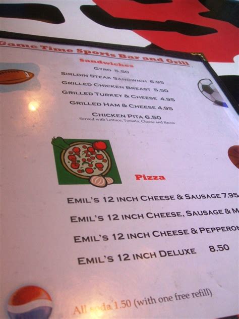 Game Time menu At Game Time Sports Bar and Grill. jumbledpile Flickr
