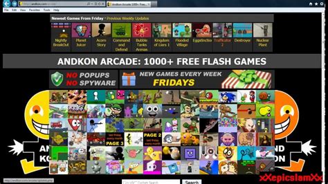 Andkon Arcade: 1000+ free flash games, updated weekly, and no popups! 1000+ Free Flash Games Updates Archive Page 2 Page 3. Bookmark (CTRL-D) Andkon Arcade > Puzzle > .... 