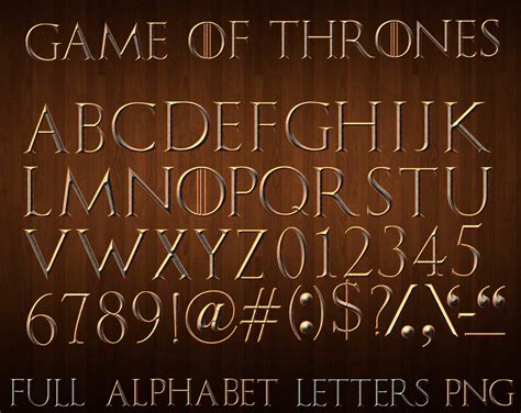 Game of Thrones Font Png Game of Thrones Alphabet Game of Etsy