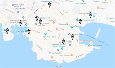 Game of Thrones Map, Dubrovnik Self Guided Walking Tour