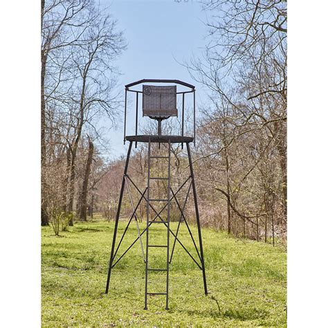 Get a better view with ladder stands and tree stands for hunting from Academy Sports + Outdoors. The hunt for the best ladder stand starts here. skip to main content. SHOP. SIGN IN. CART. ... Game Winner Platform 2-Man Ladder Stand . $299.99. 4.6 (24) Game Winner Full 18 ft Platform Ladder Stand .... 