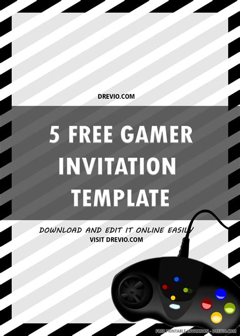 Gamer Invitation Template Free