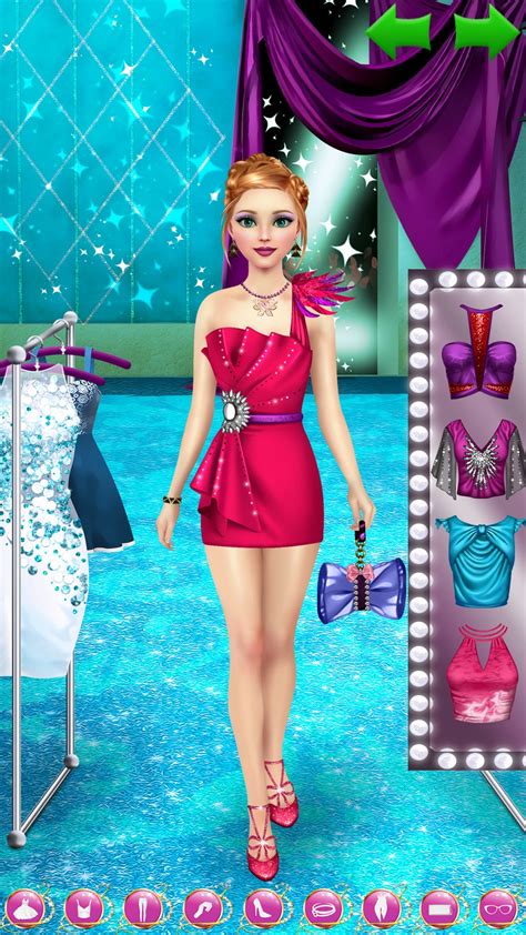 Here is the ultimate makeover app with plenty of clothes to browse for all fashionistas and enthusiasts of virtual doll style. Dress up stunning models for six various events, including prom, shopping, a wedding, an international beauty pageant, a pop singer competition, and a movie star awards ceremony. There is a distinct wardrobe for each occasion, filled with glitzy dresses, skirts, shirts .... 