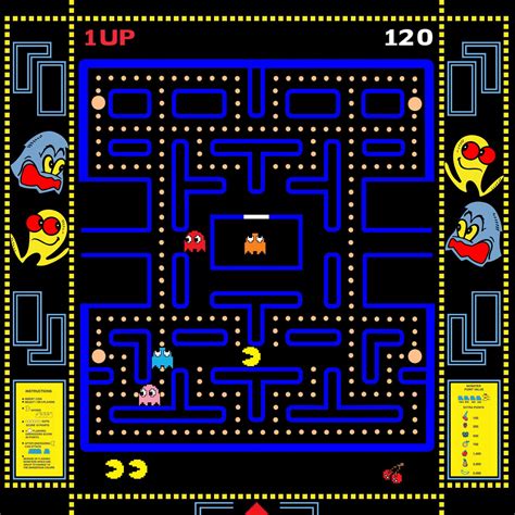 Games pacman games. Pacman game is a good arcade game from our old times. Pacman allows you to collect as many points as you can by eating the small dots around the maze. After eating all the small dots, you can move on to the next section. It is an HTML5 game where you can eat monsters effectively for more points after eating the boosters in the game. 