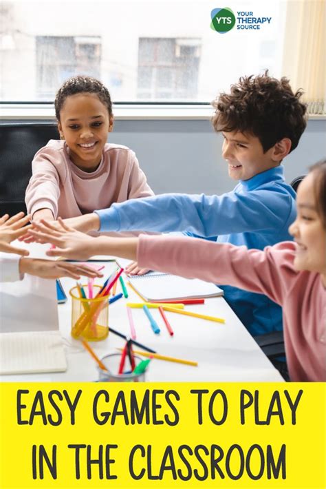 Games to play in class. 24 min. Take a look at our list of 50 fun games for children you can play in your classroom, perfect for indoor play times or fun, quick breaks between lessons. Making time for play in school is essential. It reduces stress, regenerates minds after a lot of time spent listening, encourages teamwork and even supports children in their learning. 