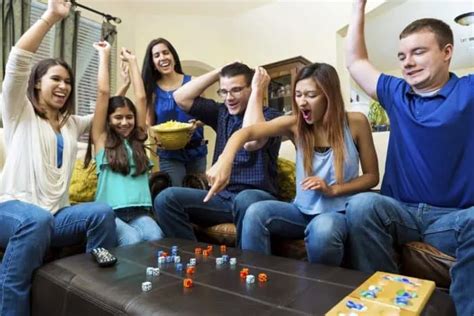 Games to play with friends at home. 1. Buzz Drinking Game. Buzz is a game that seems easy to play at first, but don’t be fooled - it’s a game that ramps up the difficulty as you dive in. The game starts off simple: players take turns counting from one, but here’s the twist – certain numbers get swapped out for the word “buzz.”. 