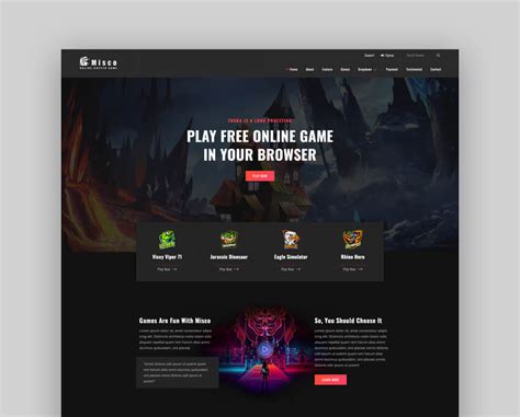 Gaming Website Template HTML5 Free Of 30 Best HTML Game Templates