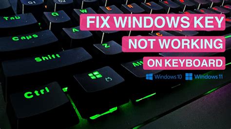 Gaming keyboard windows key not working.  Previously, when I played games...