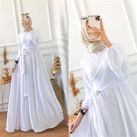 Gamis terbaru 2026 simple elegan pinterest.  Dapatkan Harga Gamis Simple Elegan Term...