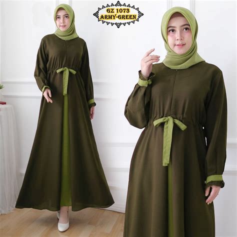 Gamis warna army kombinasi 【Harga indomie mi instan dan promo terbaik hari ini 6 des 2023】