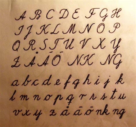 Gammal skrivstil alfabet