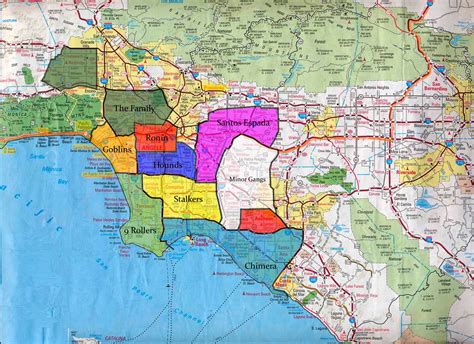 Gang map los angeles. its a couple lil things like that that aint 100% true on this map, it aint 52 but a grip of baccwest ETG territory (on the map) near vermont is actually hoover territory more then even shown on the map. 99 mafias too, like on the map it says t suppa got smoced in the 99 mafias but right there is really hoover. 