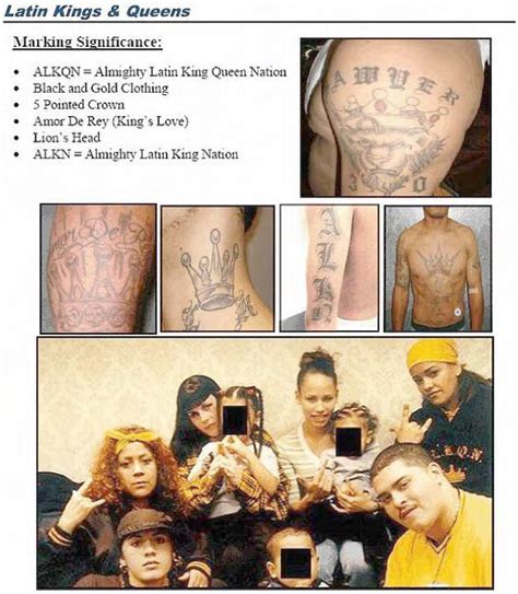 Gang tattoos latin kings. Mar 4, 2022 · Now 36, the longtime Latin Kings enforcer is trying to leave anyway, trying to scrub his past by erasing his gang tattoos through a new gang-cessation and jobs program at the DuPage County Jail in ... 