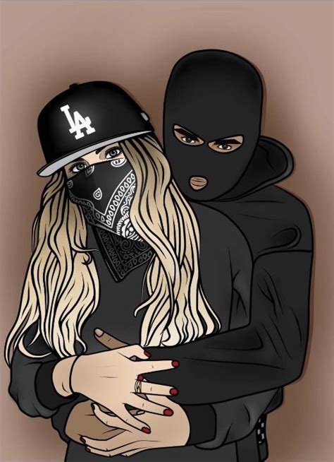 Gangster Couple Drawings
