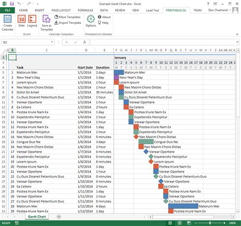Gantt Chart Excel Template Free Excel Spreadsheet Gantt Chart Template