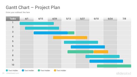Gantt Charts Diagrams Google Slides Presentation Template SlideSalad