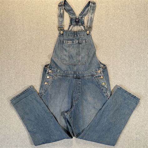 Gap Denim Overalls Bibs Medium Petite Slouchy Medium Wash …